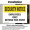 Signmission Employees Only Beyond This Point OSHA Security Notice Sign, Vinyl Decal, 14in W x 10in L, 2PK OS-2PACK-SN-D-1014-L-11535 - alternate 6